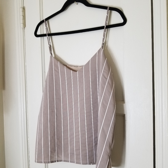 MONTERI MP toupe stripe adjustable spaghetti strap camisole blouse - Picture 2 of 7